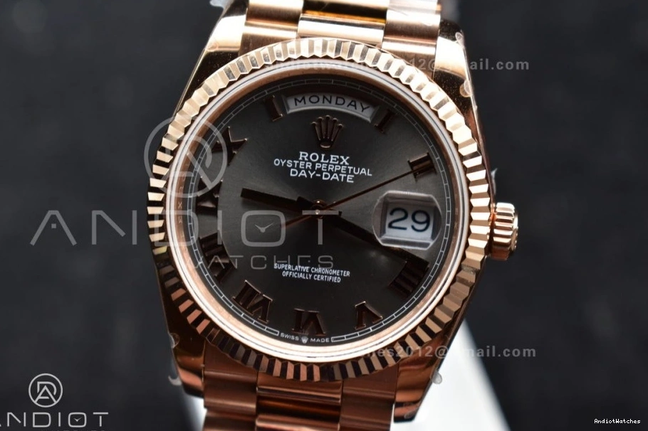 DayDate (Gain Edition Popular 36 President Dial Grey Steel Roman 673 904L V5 Best vr3255 Weight) QF Bracelet on RG 0114